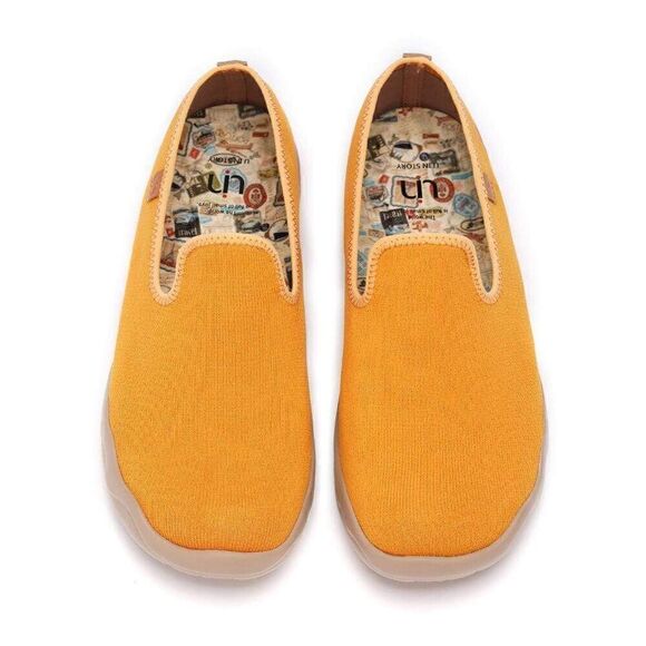 UIN Shoes - UIN Women's Loafers Comfort Casual Shoes (Barcelona Canvas Orange) New No Box